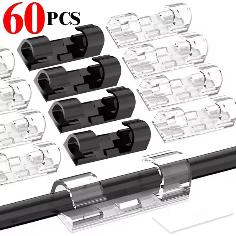 Cable Management Sleeve - Cable Clips Organizer Drop Wire Holder