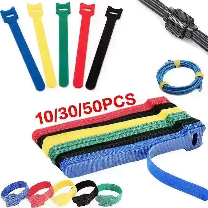 Cable Management Sleeve - 10/30/50PCS USB Cable Organizer Winder Ties