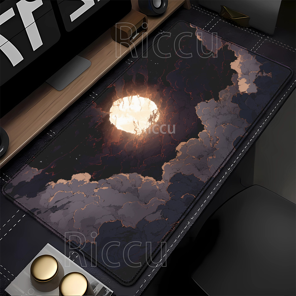 Pc Gaming Cloud Free - moon night cloud Mousepad Rubber Office