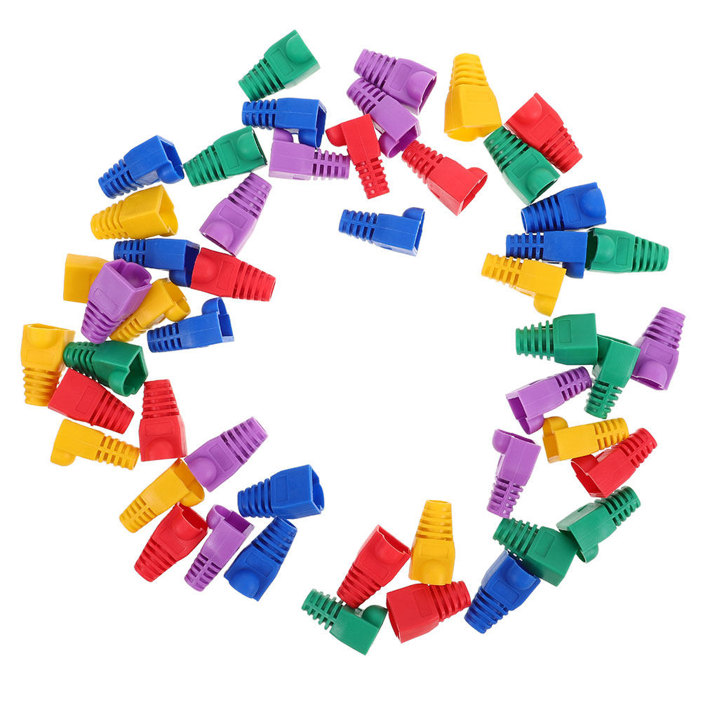 Cable Management Sleeve - 100Pcs Wear-Resistant Ethernet Cable End Covers
