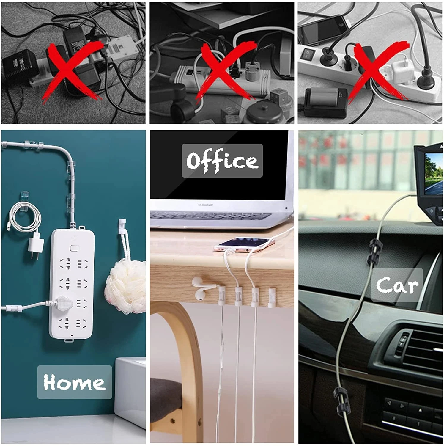 Cable Clips Organizer Drop Wir - Cable Management Sleeve recension och pris