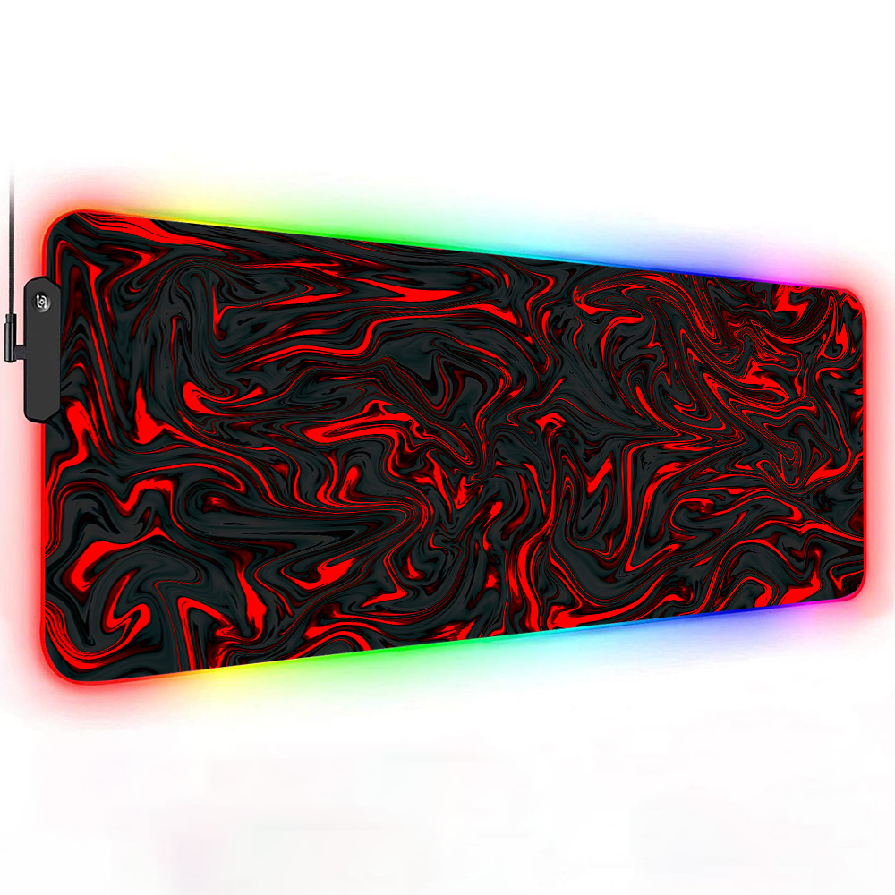 Mousepad RGB Mouse Pad Red and - Pc Gaming Liquid recension och pris
