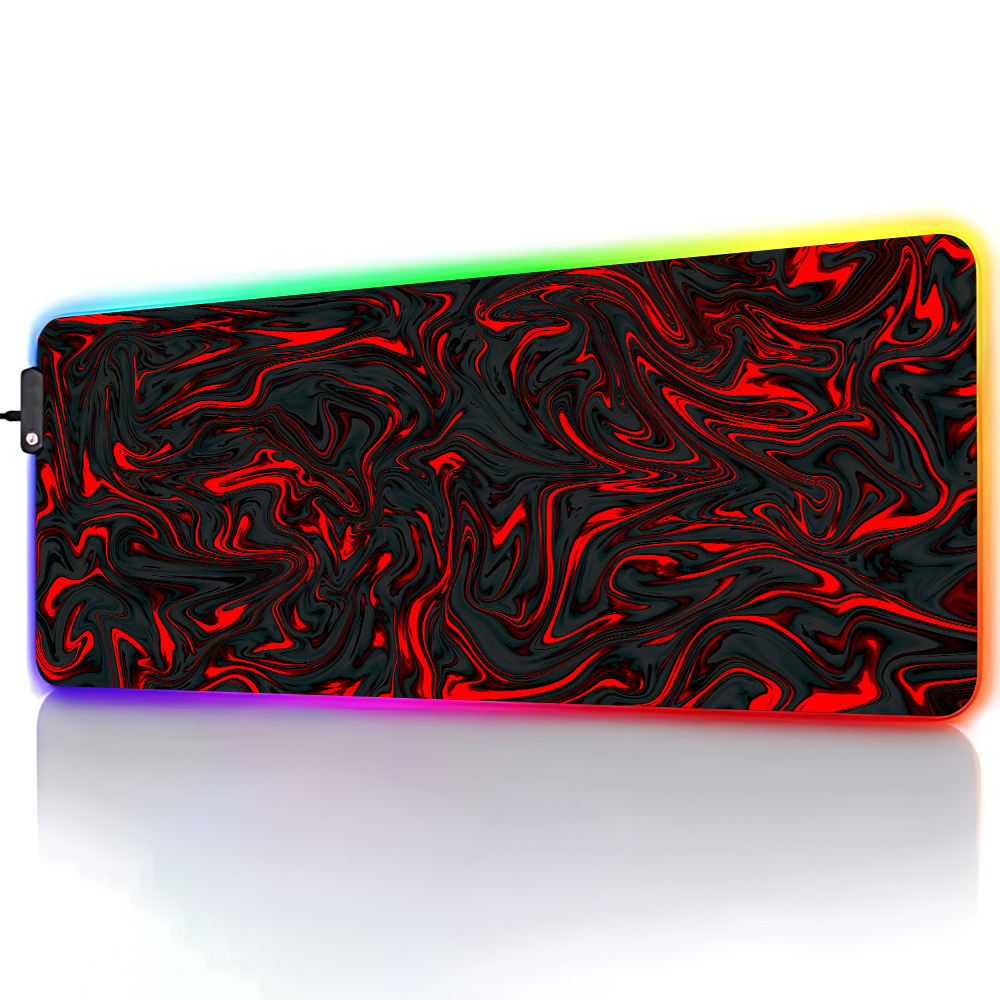 Mousepad RGB Mouse Pad Red and - Pc Gaming Liquid recension och pris