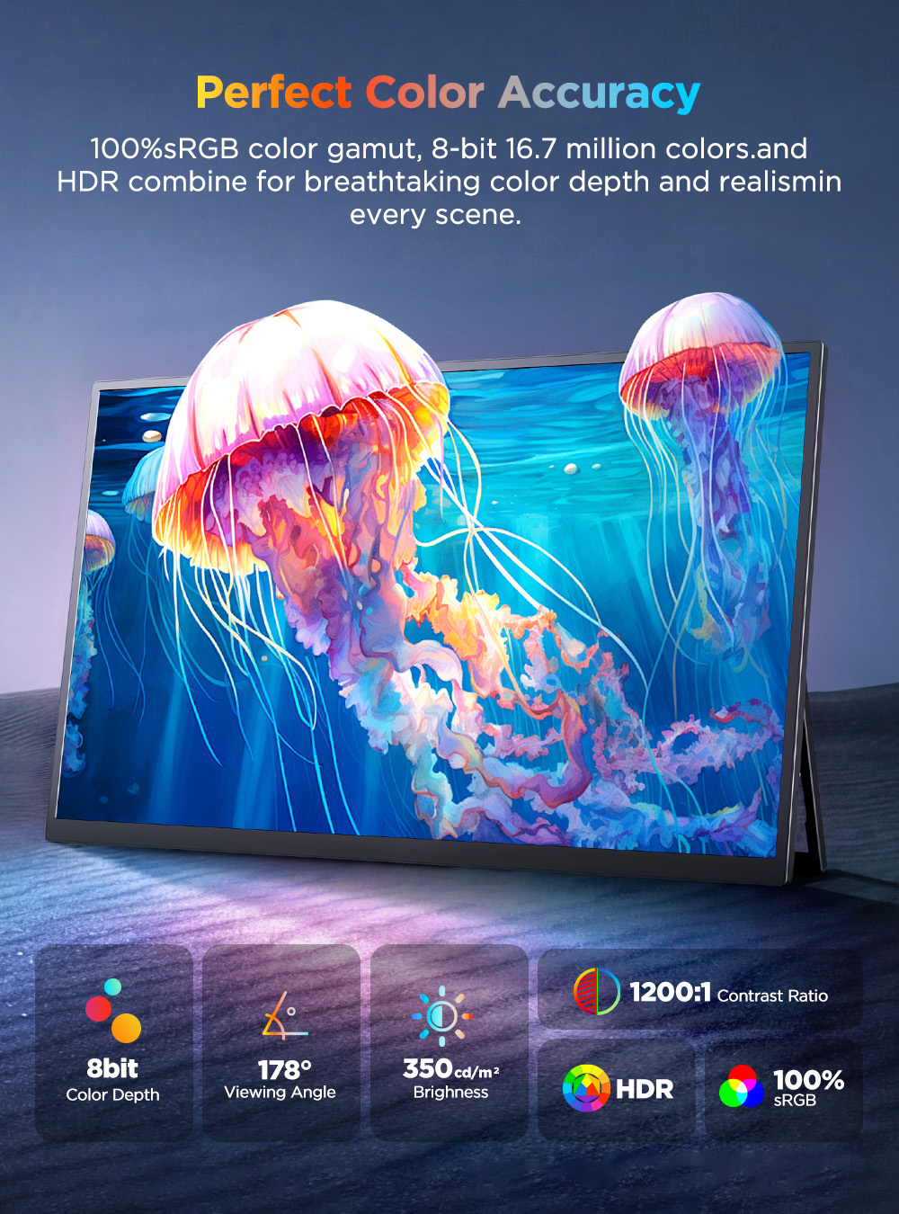 UPERFECT 4K UHD Portable Monit - Pc Gaming Ultra recension och pris