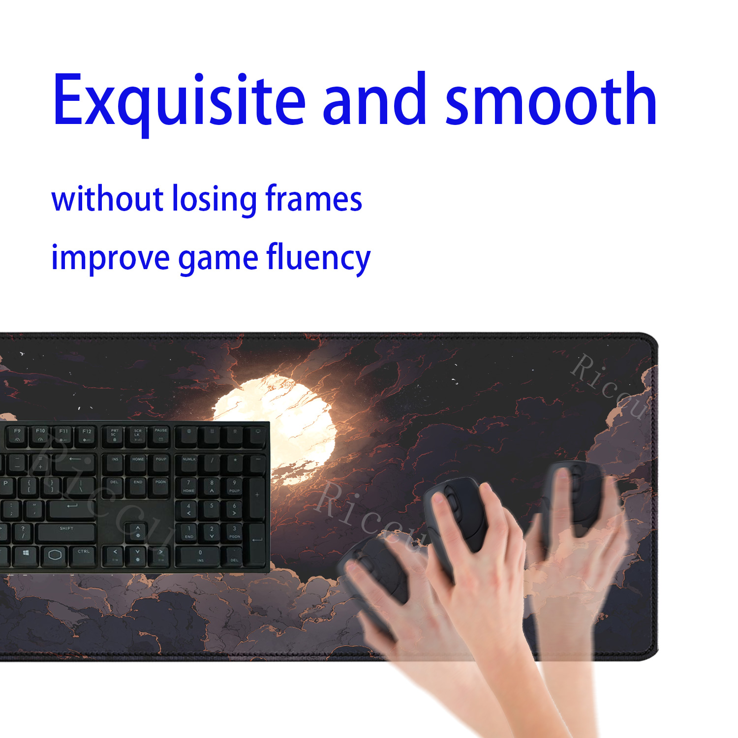 moon night cloud Mousepad Rubb - Pc Gaming Cloud Free recension och pris