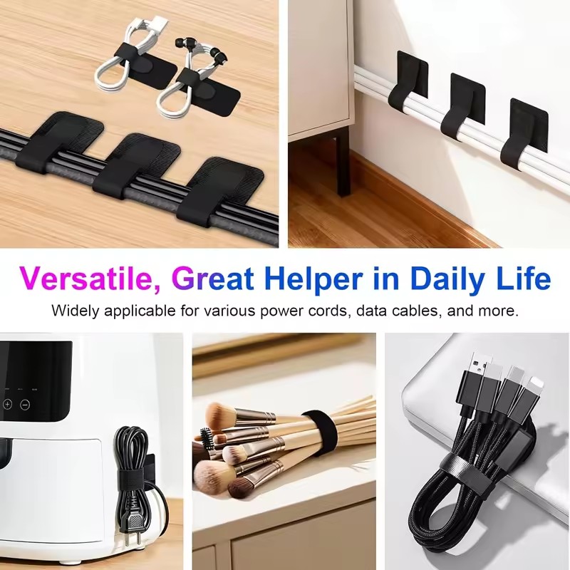 Adhesive Under Desk Cable Ties - Cable Management Sleeve recension och pris