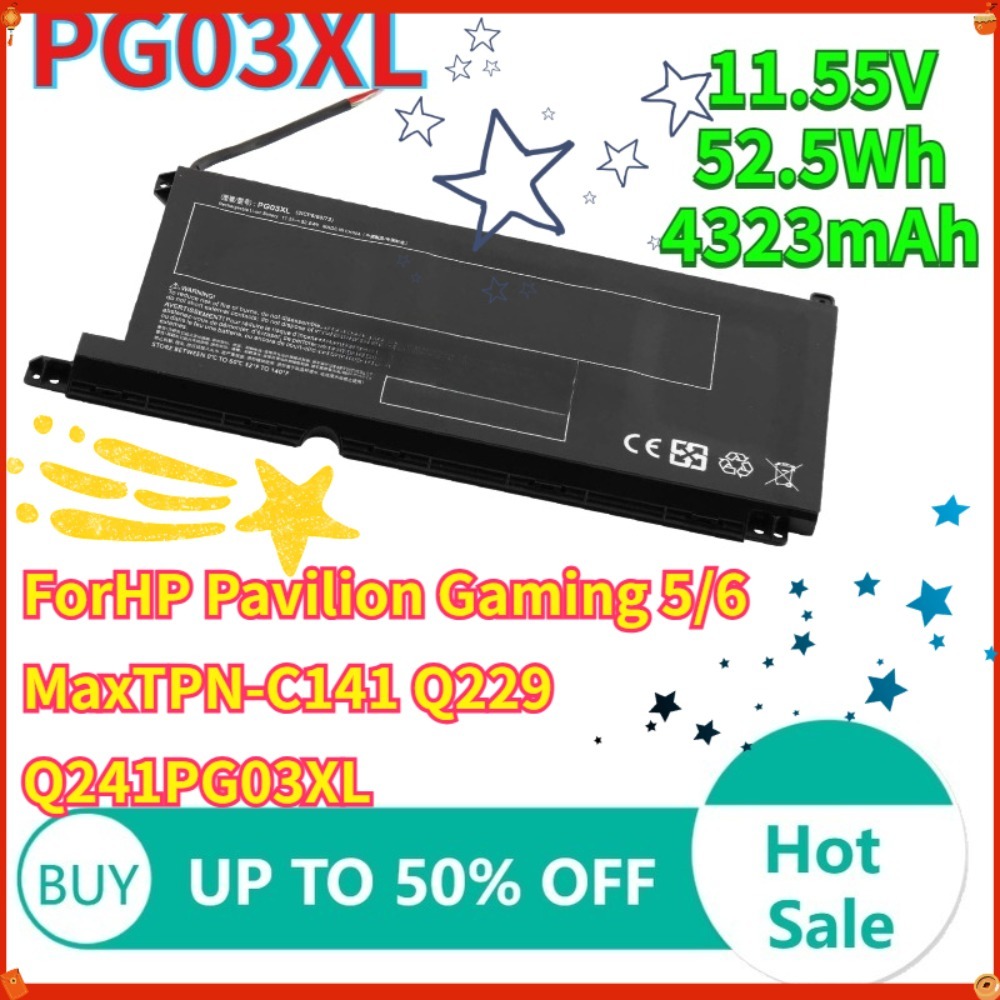 52.5Wh 4323mAh PG03XL For HP P - Pc Gaming Hp recension och pris