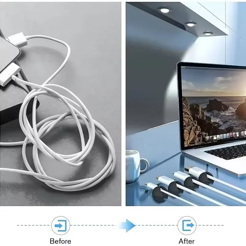 5/50Pcs Desktop Wall Cable Cli - Cable Management Sleeve recension och pris