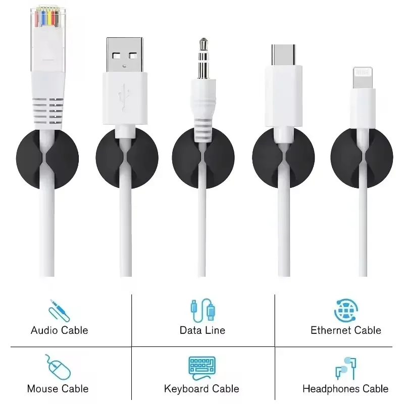 5/50Pcs Desktop Wall Cable Cli - Cable Management Sleeve recension och pris