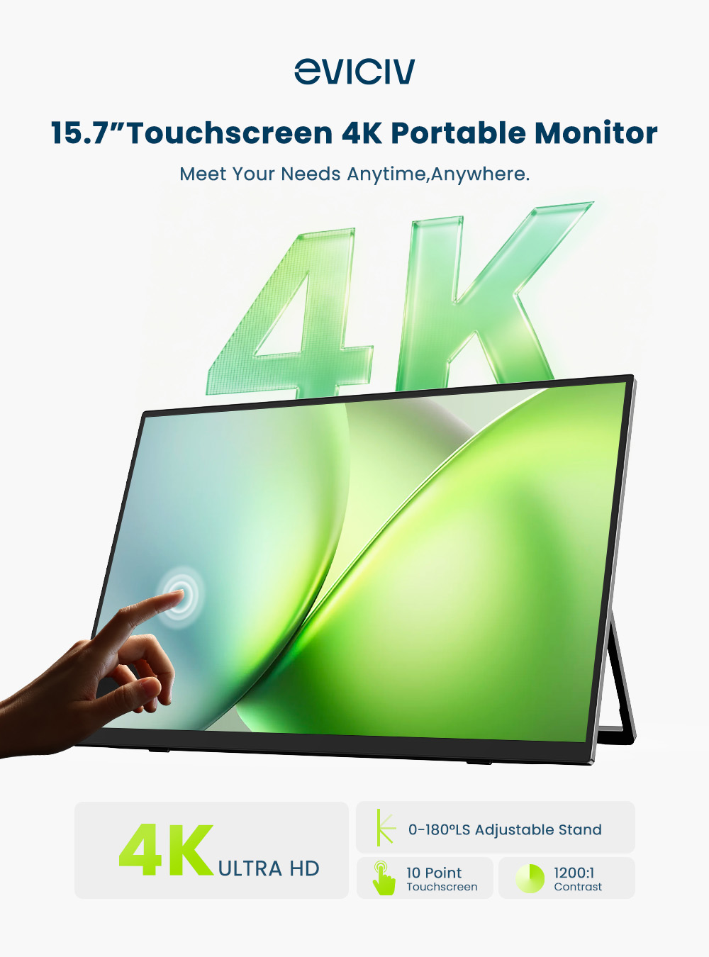 EVICIV 4K Portable Monitor 10- - Pc Gaming Ultra recension och pris