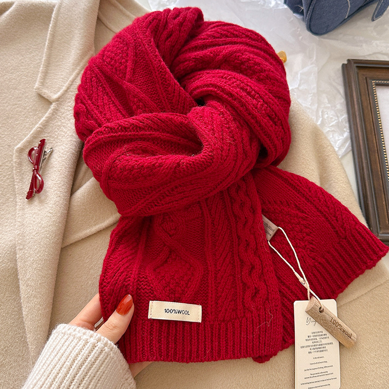 Luxury 100% Wool Scarf Women M - Cable Management Sleeve recension och pris