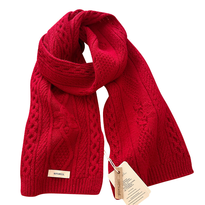 Luxury 100% Wool Scarf Women M - Cable Management Sleeve recension och pris