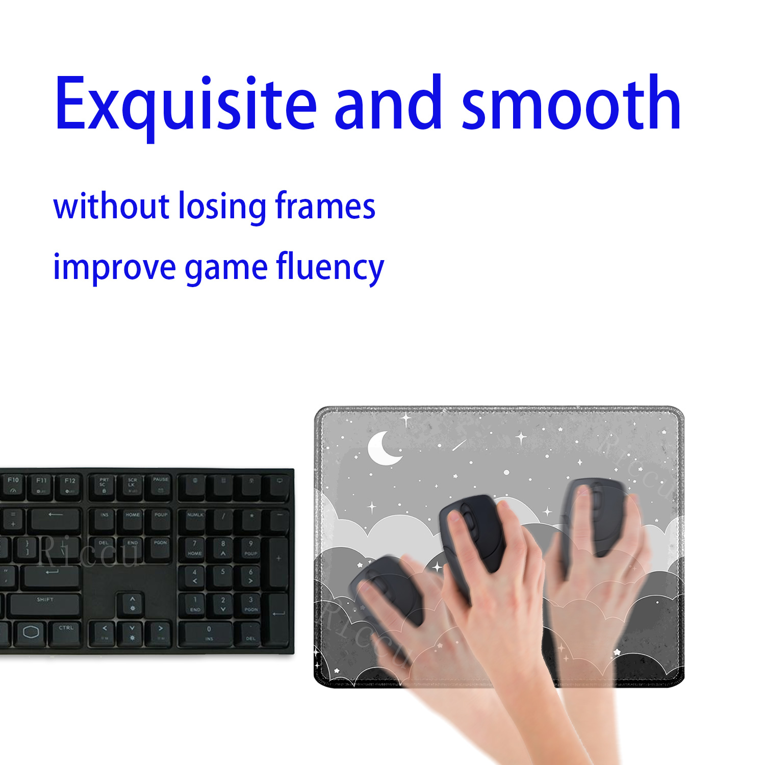 black and white Clouds moon sm - Pc Gaming Cloud Free recension och pris